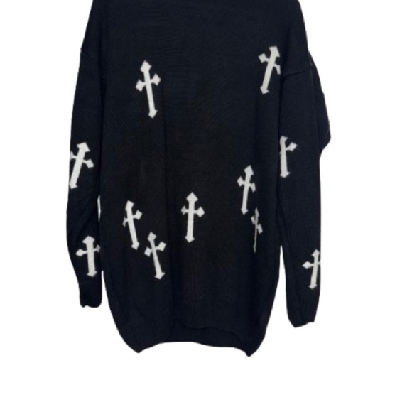 EGO Black Knitwear with White Accents - Picture 3 of 4